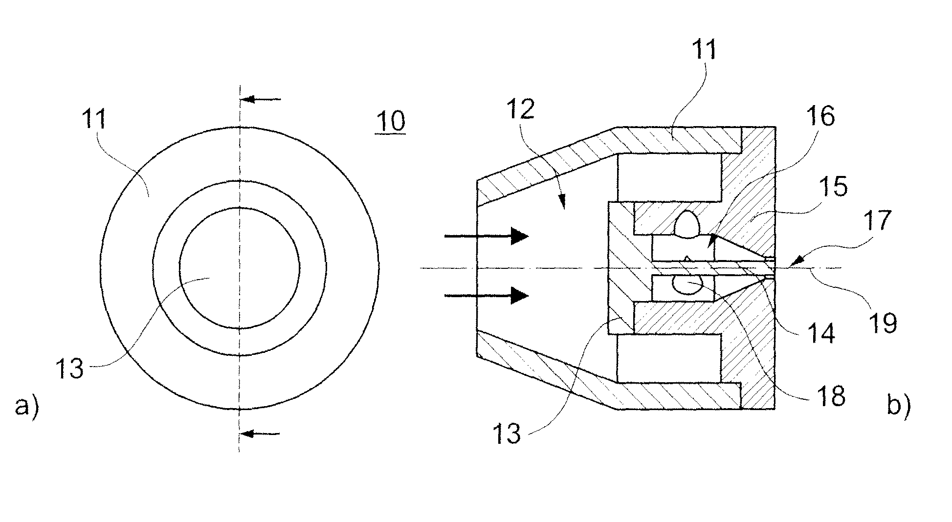 Injection nozzle having constant diameter pin and method for operating the injection nozzle