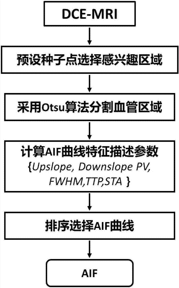 Pharmacokinetic parameter estimation method based on contrast agent enhancement curve