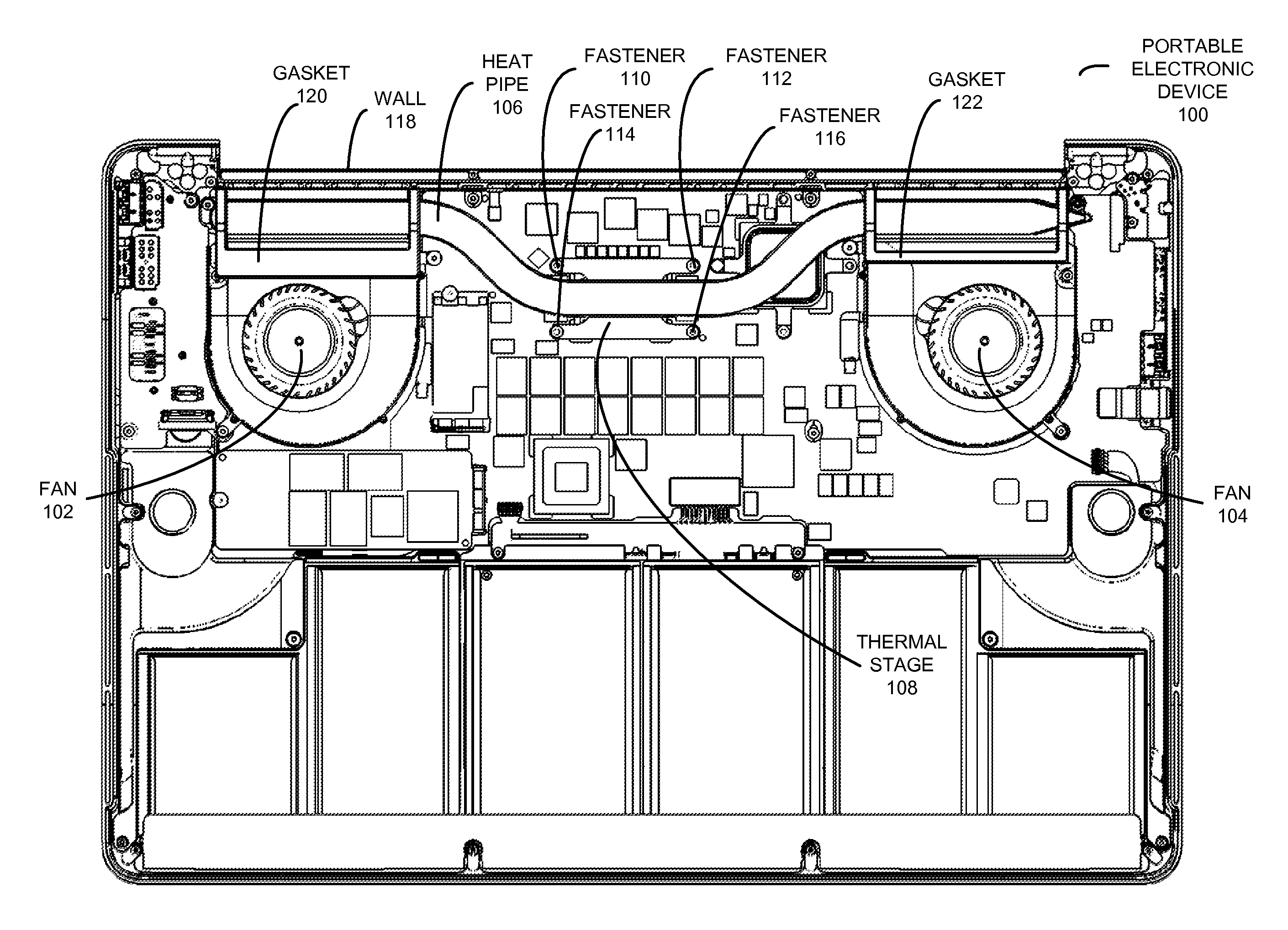 Gaskets for thermal ducting around heat pipes