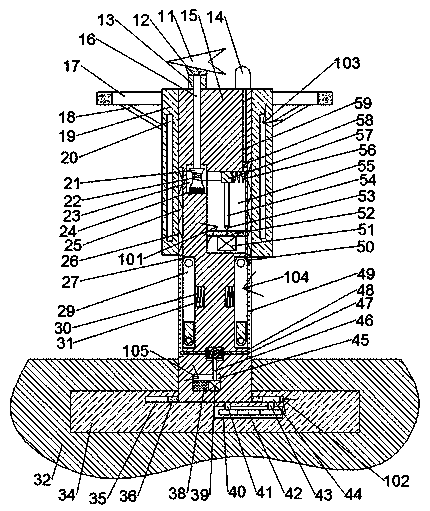 Digital information transmission tower capable of preventing strong wind and collapse