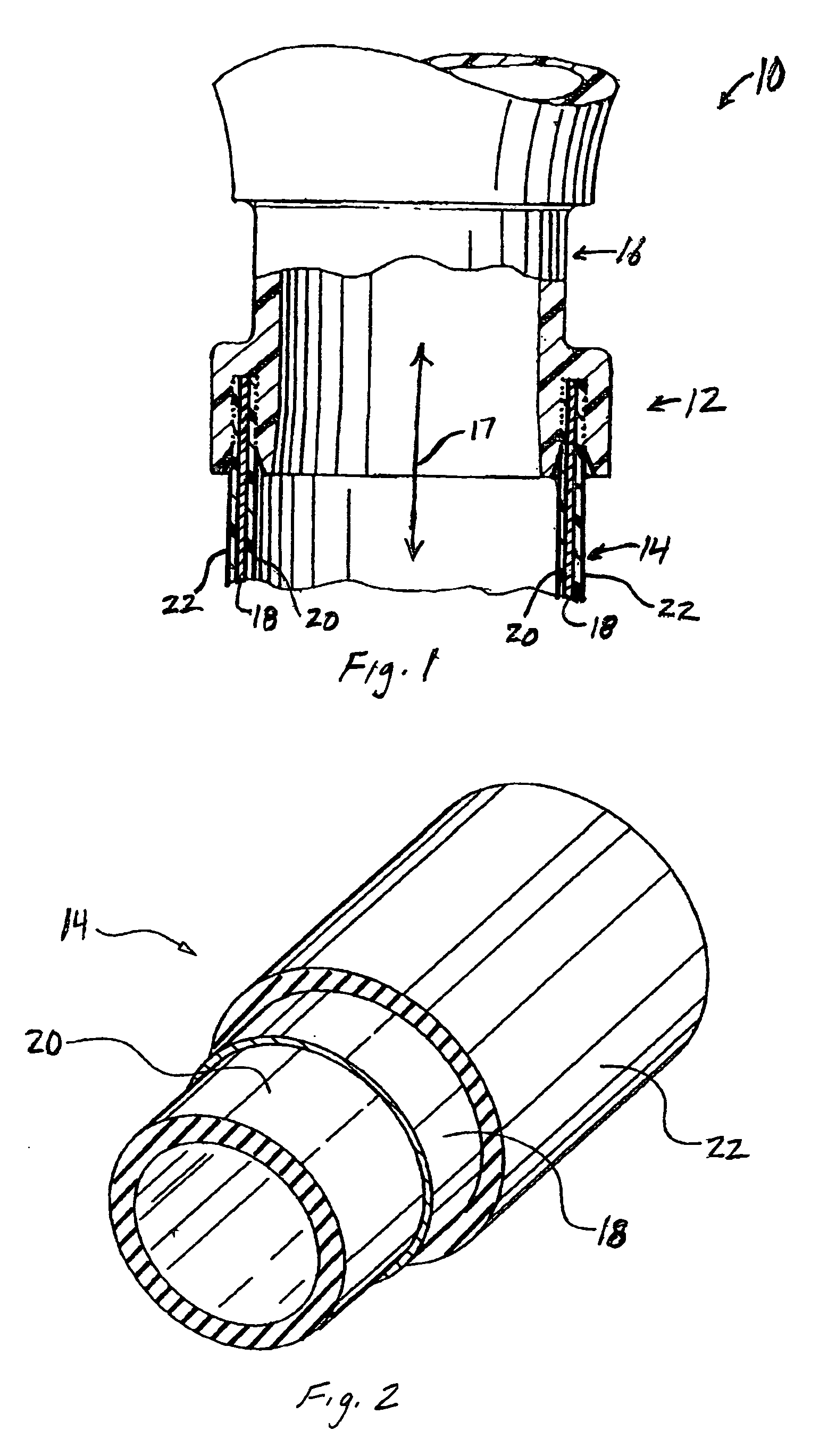 Gas impermeable tube joint and method of forming same