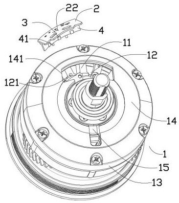 Mounting and positioning structure of motor Hall circuit board