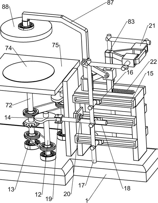 A glass plate beveling device