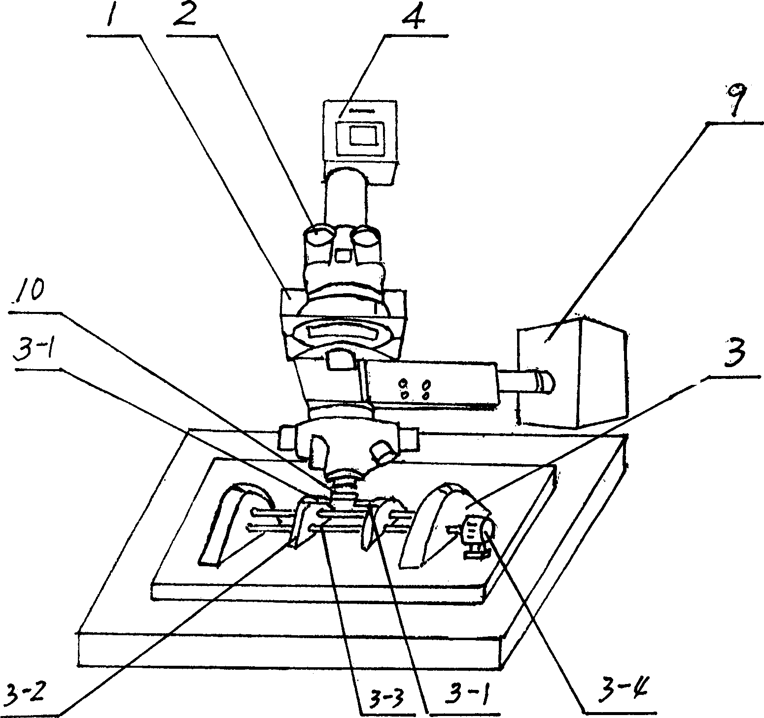 Static force loading measuring and controlling equipment for material microstructure tester and its method