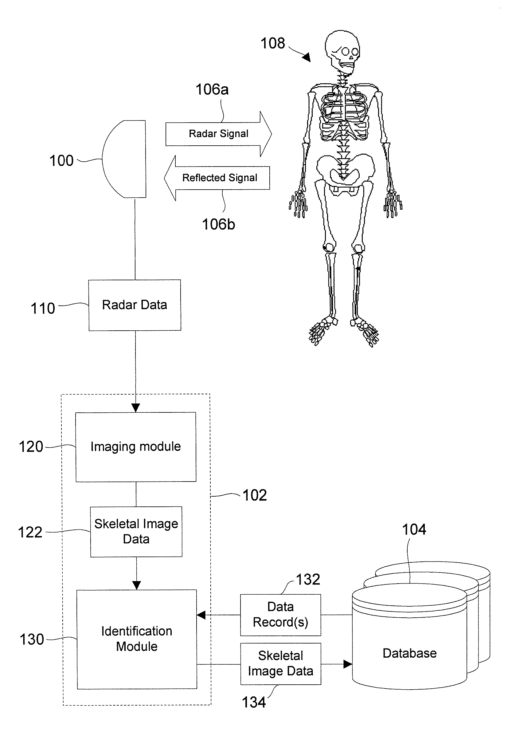 Skeletal Topography Imaging Radar For Unique Individual Identification