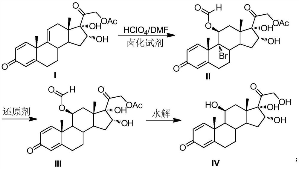 The preparation method of 16α-hydroxyprednisolone