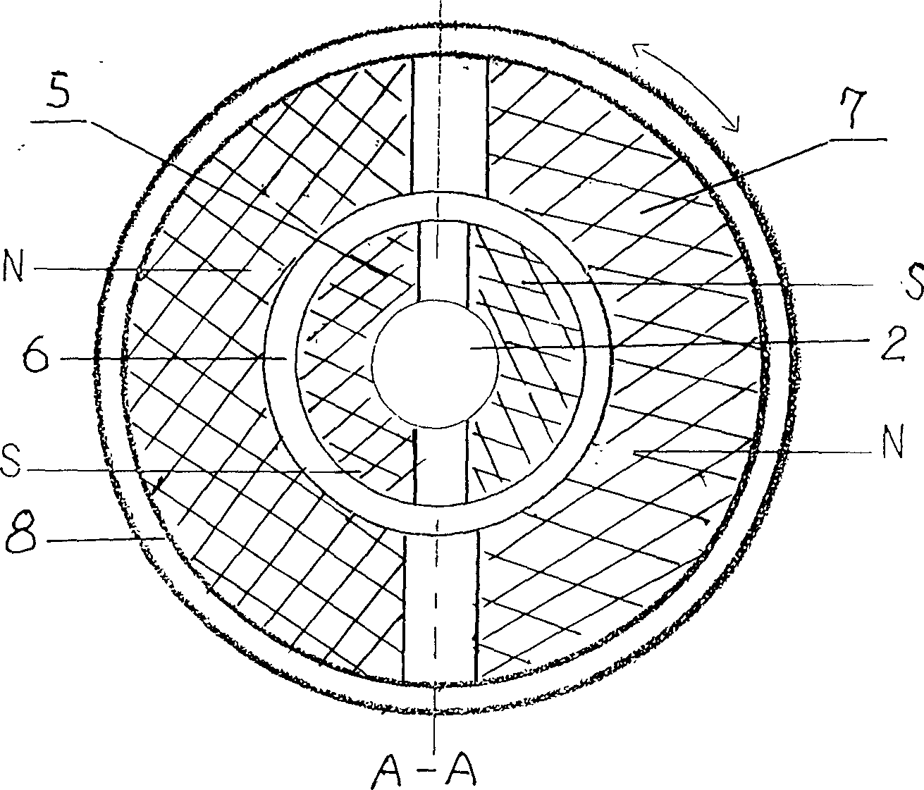 Valve opened of control valve core by magnetic suspension method