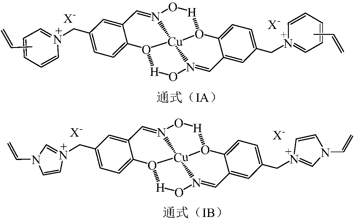 Anion-cation double exchange type copper (II) ion surface imprinted polymer and preparation method thereof