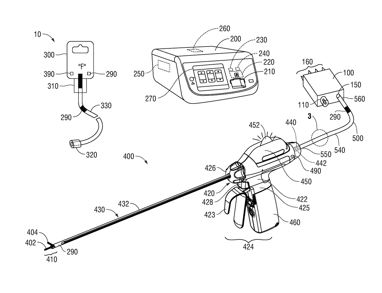 Devices, systems, and methods for establishing electrical and fluid connections to surgical instruments