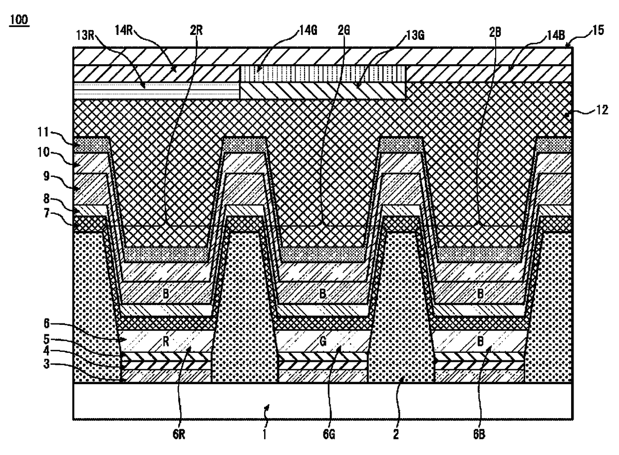 Organic EL display panel, display device using same, and method for producing organic EL display panel