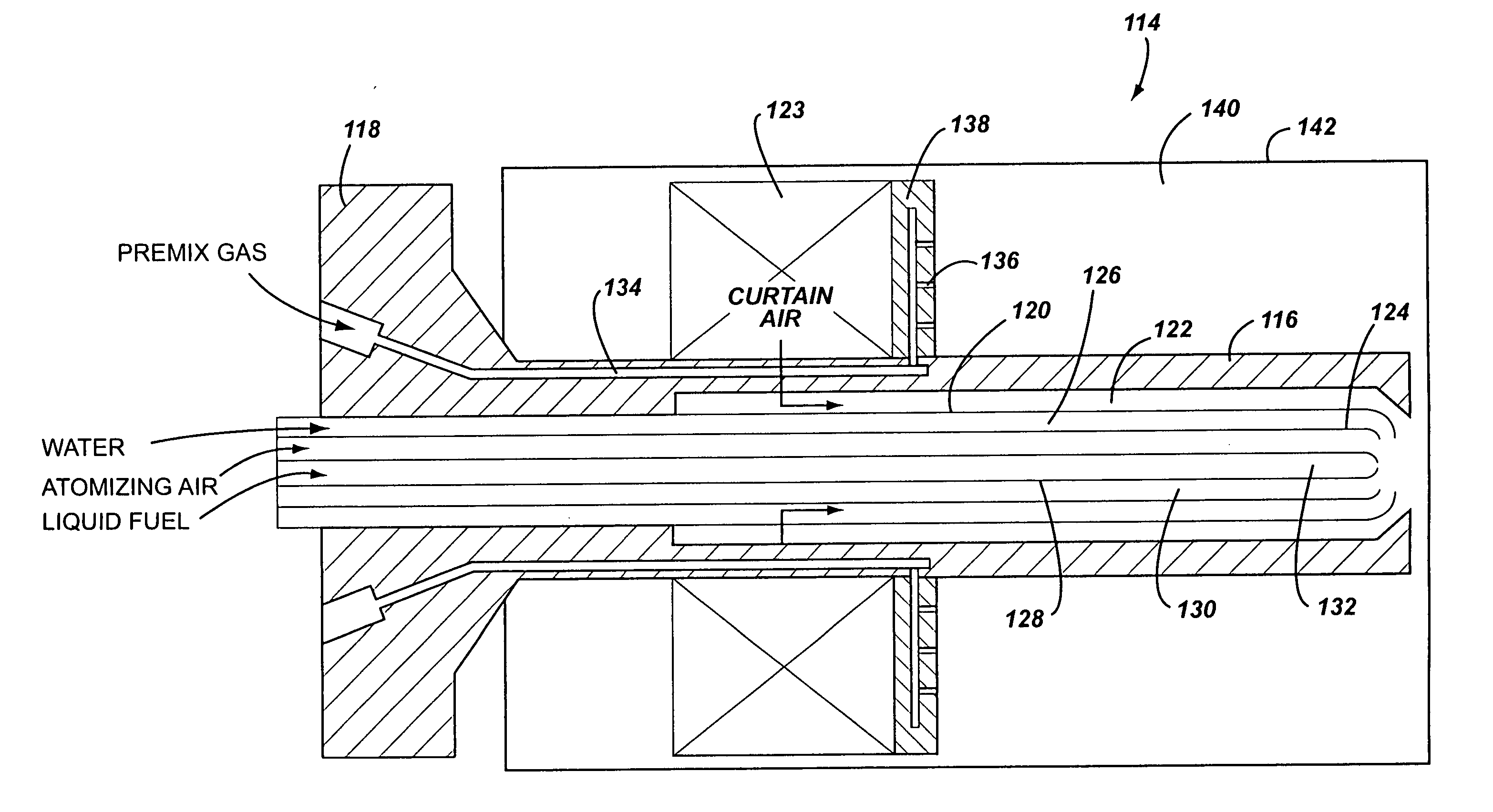 Low-cost dual-fuel combustor and related method