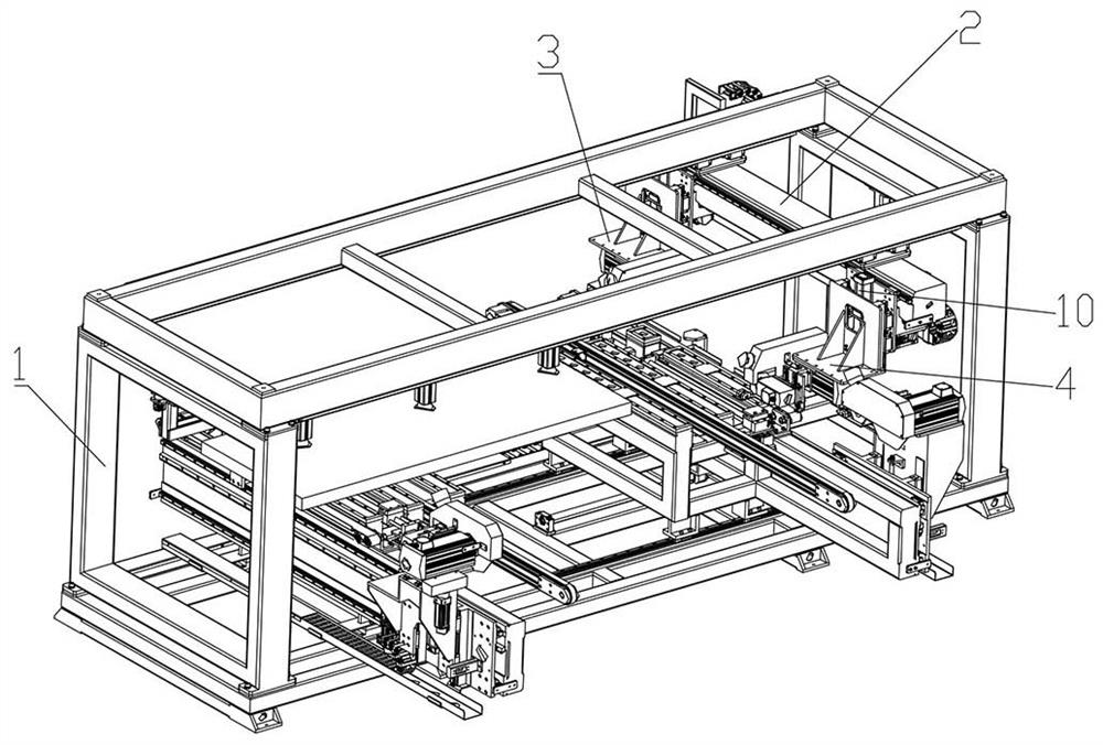 Wide-adjustable-range saw blade device of four-side saw and four-side saw