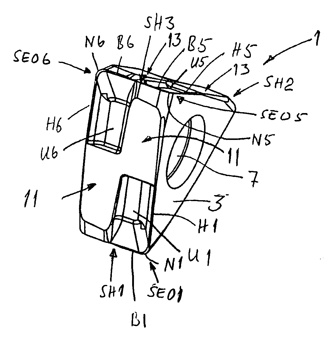 Cutting insert and tool for chip removing machining