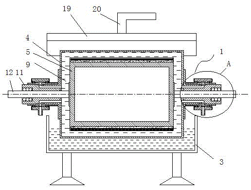 Stirring and heating type drum dryer