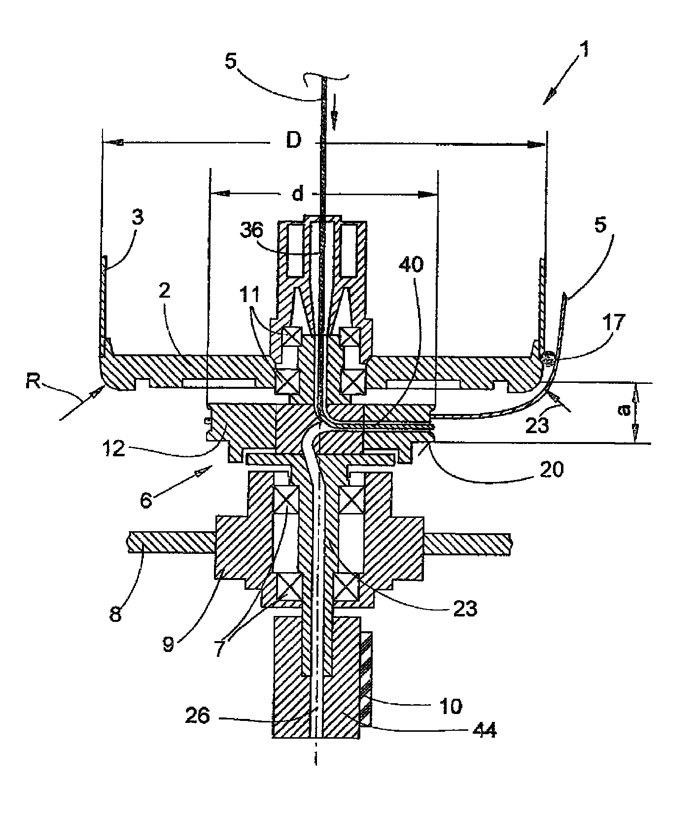 Two-for-one twisting or cabling spindle