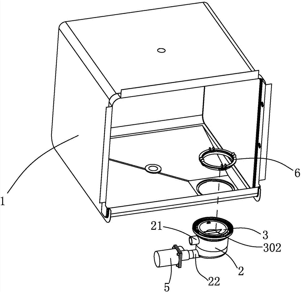 Dishwasher and residual isolating and discharging device thereof