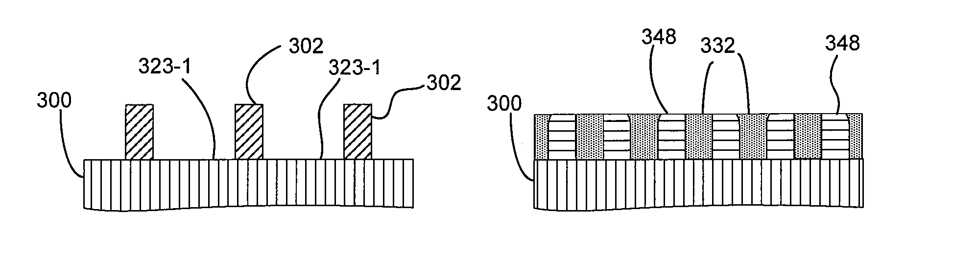 Self aligned double patterning flow with non-sacrificial features