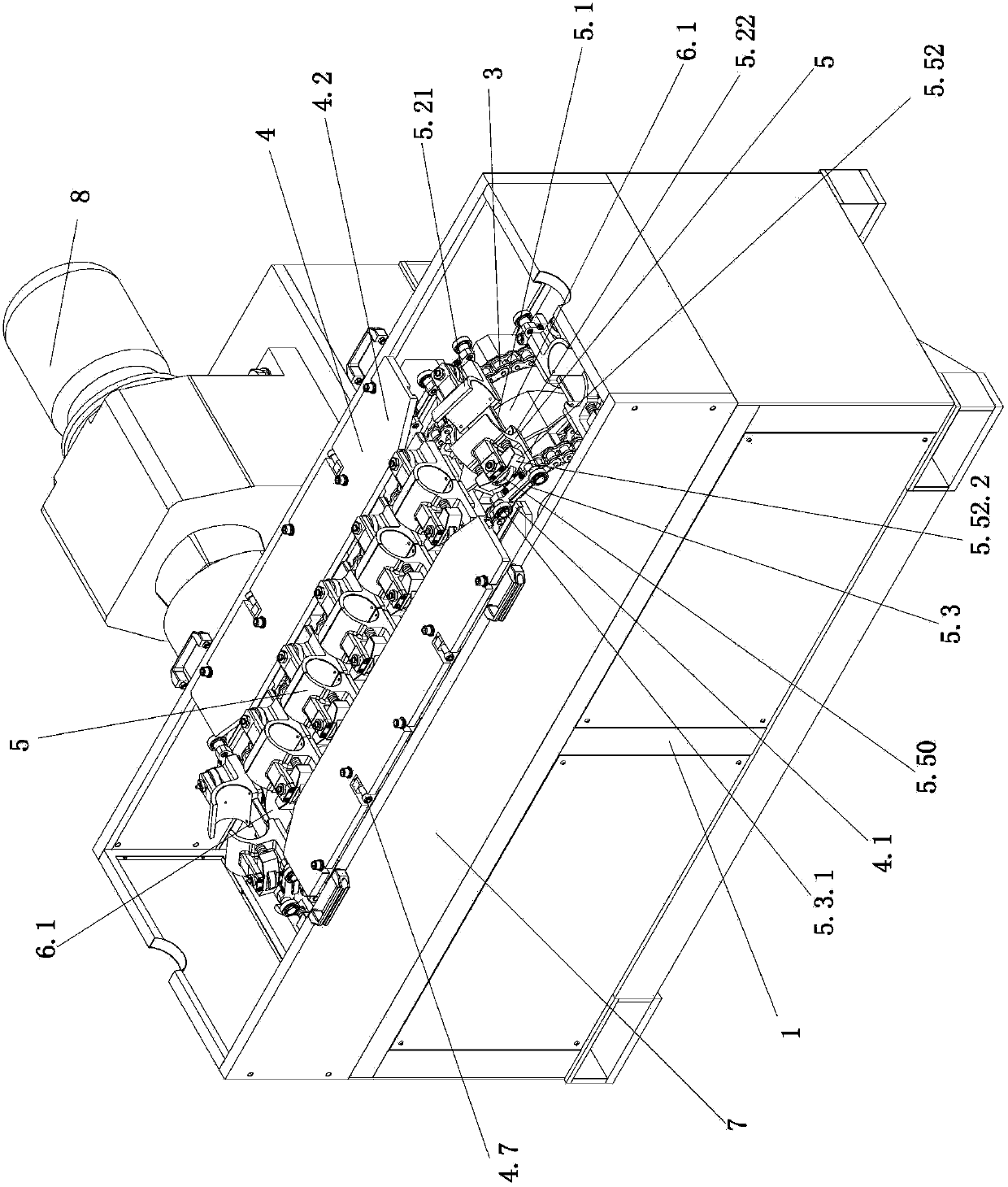 Steel tube traction machine