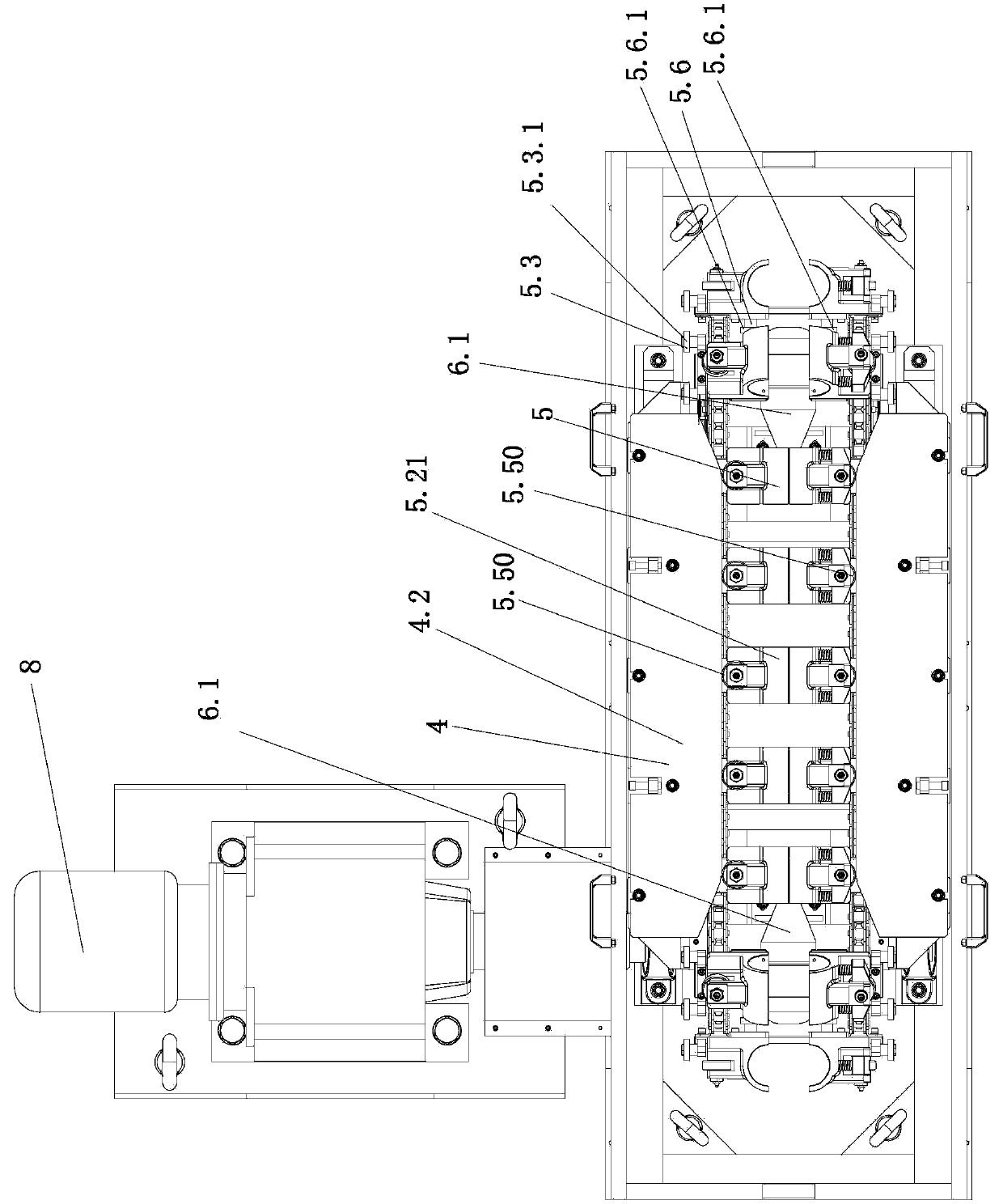 Steel tube traction machine