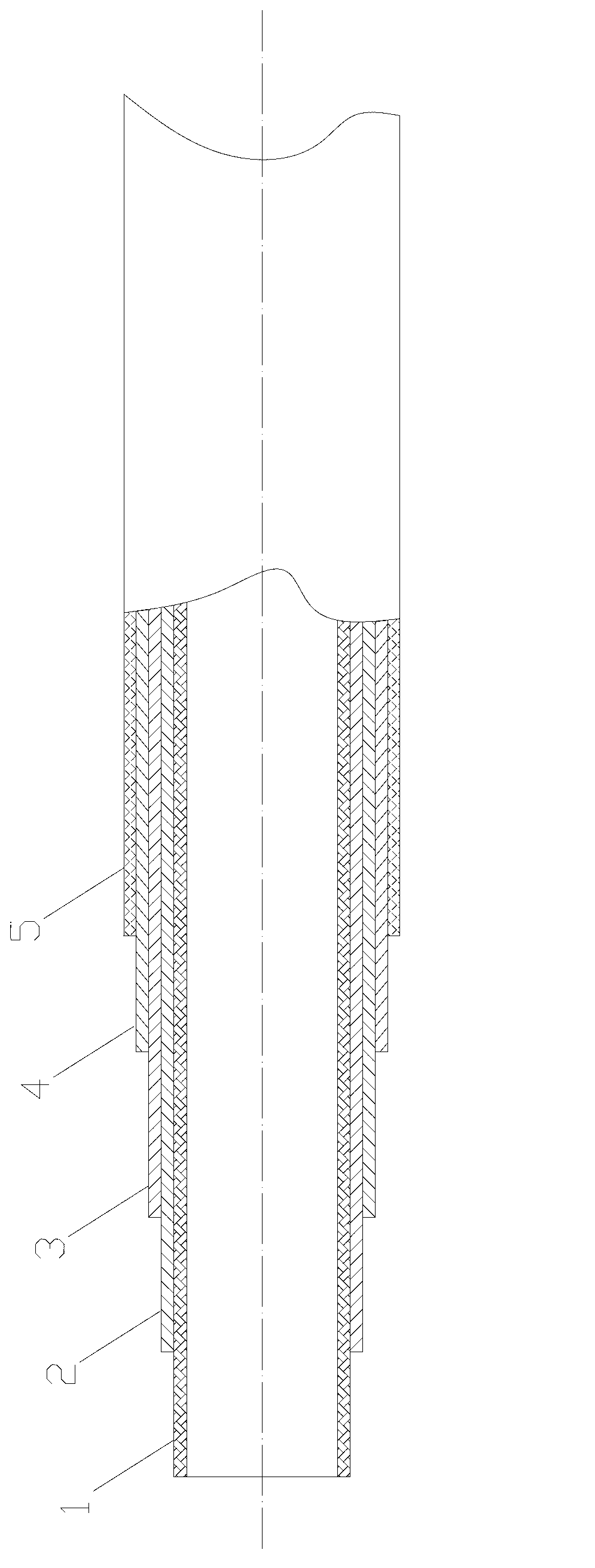 Continuous fiber reinforced thermoplastic composite high-pressure pipeline