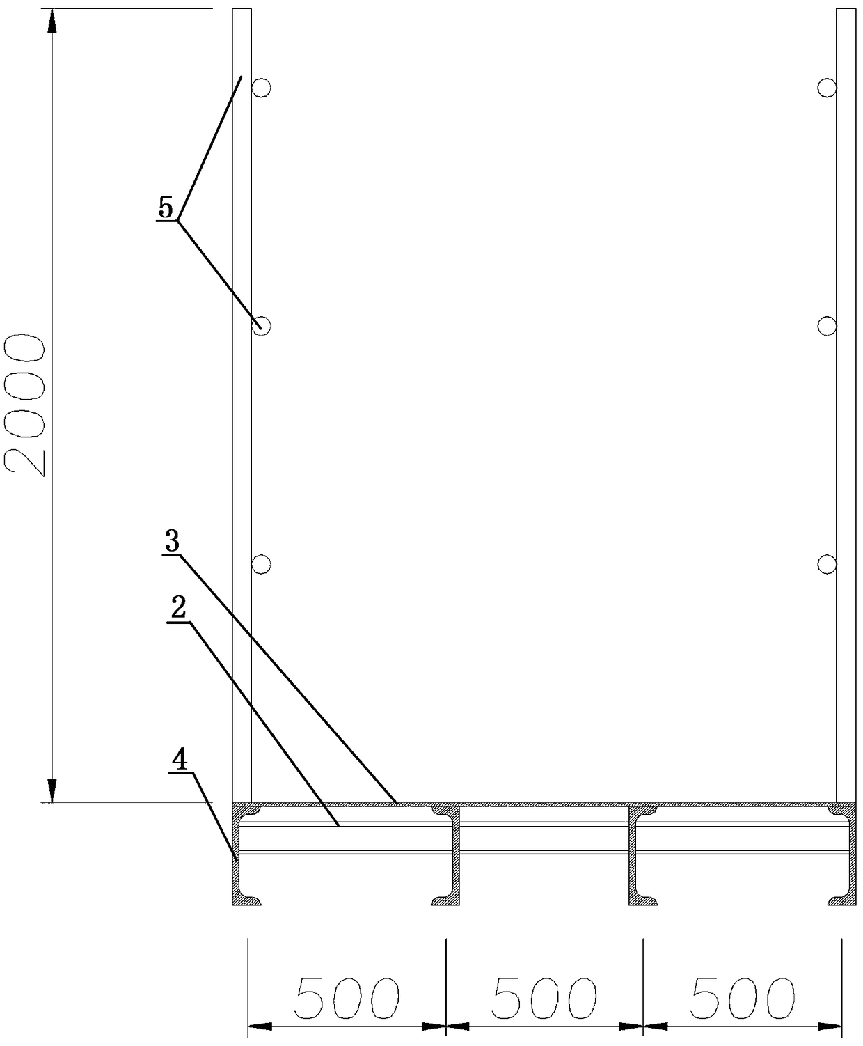 Pedestrian temporary steel bridge and micro steel pipe pile connecting structure and construction method thereof