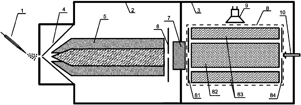 A miniaturized secondary vacuum rectangular ion trap mass spectrometer and detection method thereof