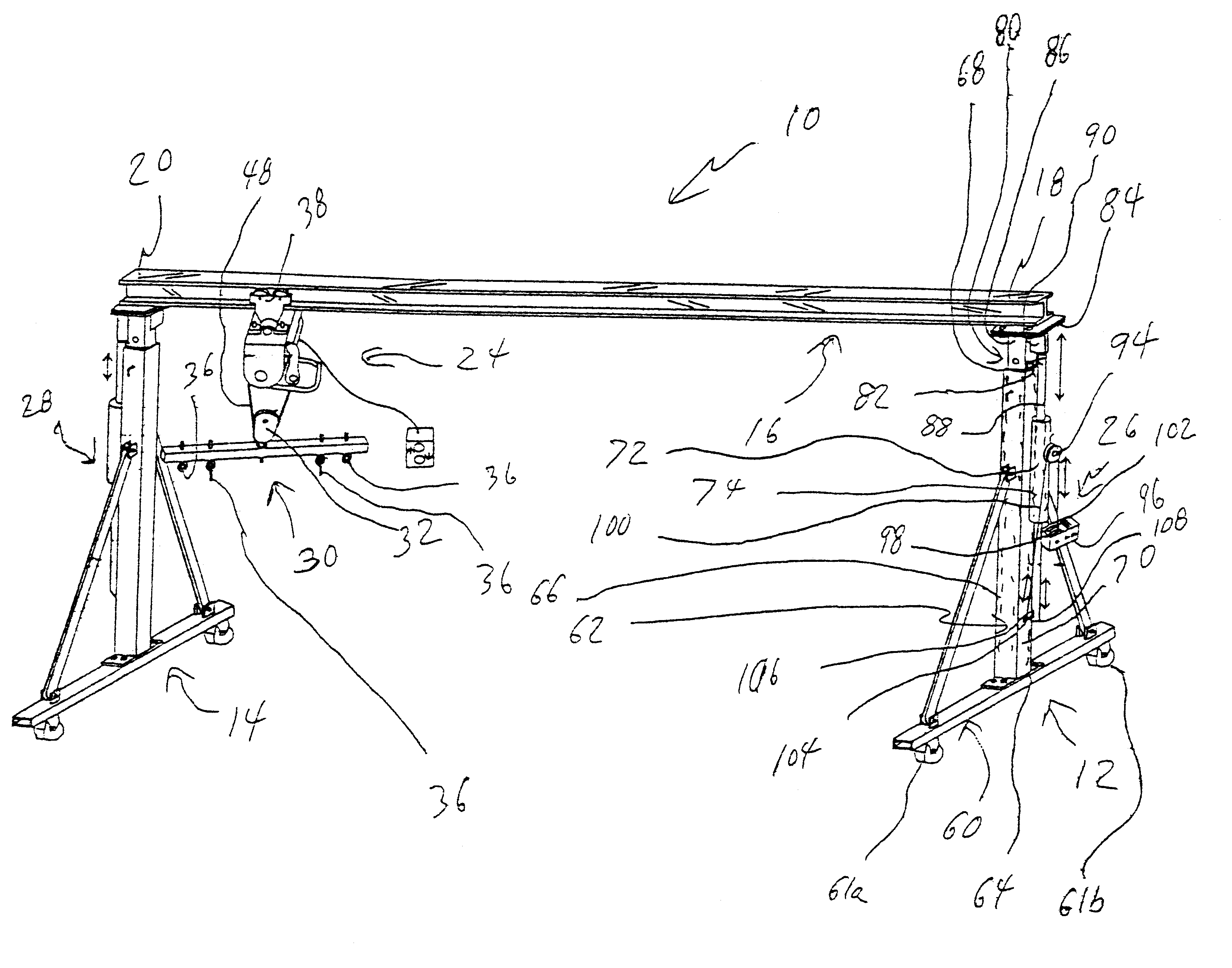 I-beam walk assist device