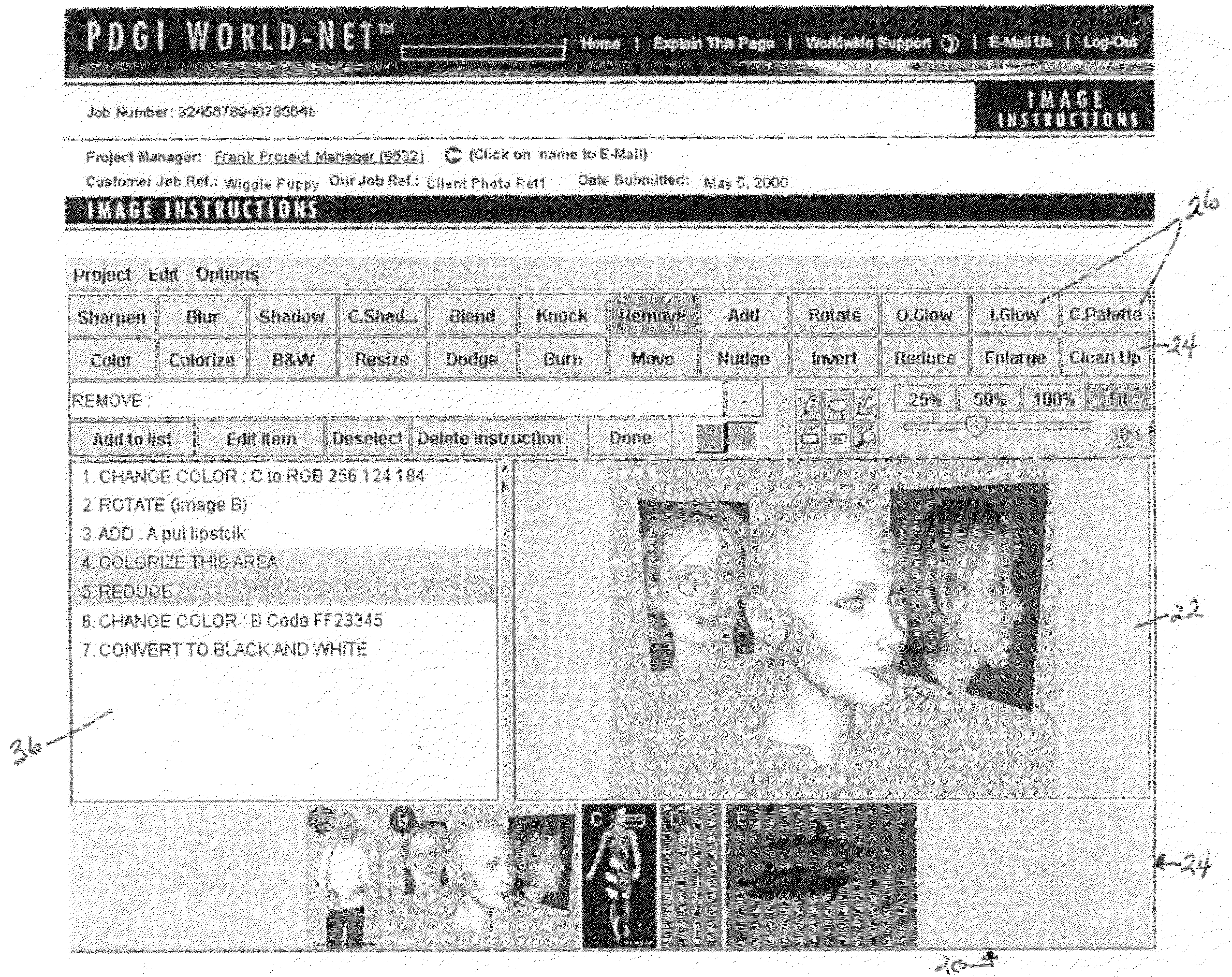 System for facilitating remote digital image manipulation services