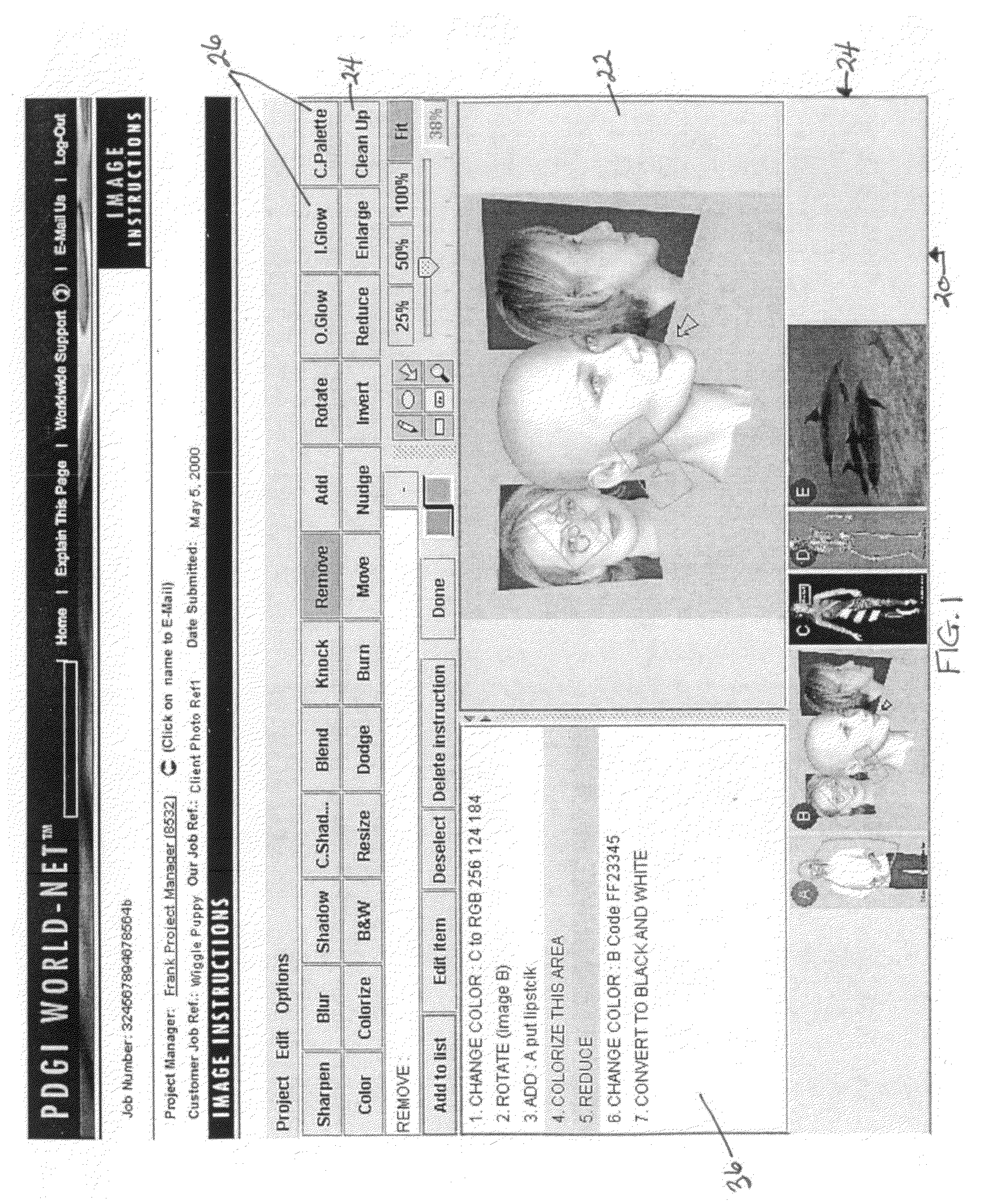 System for facilitating remote digital image manipulation services