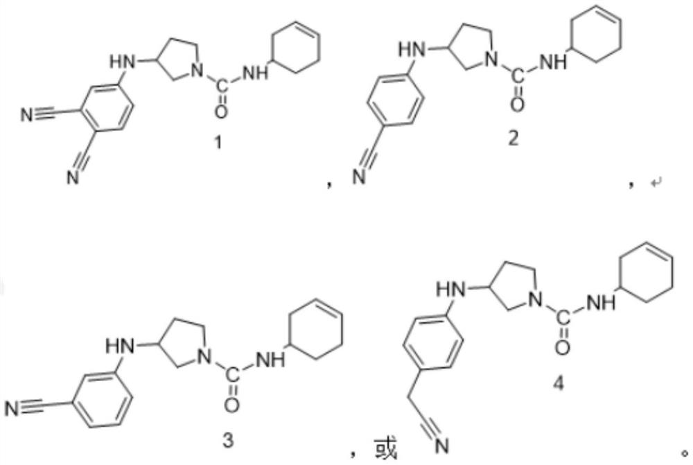 Nitrile substituted phenyl compound and application thereof