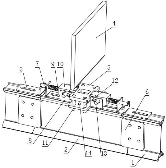 Device for automatically disconnecting material rail in clothing workshop