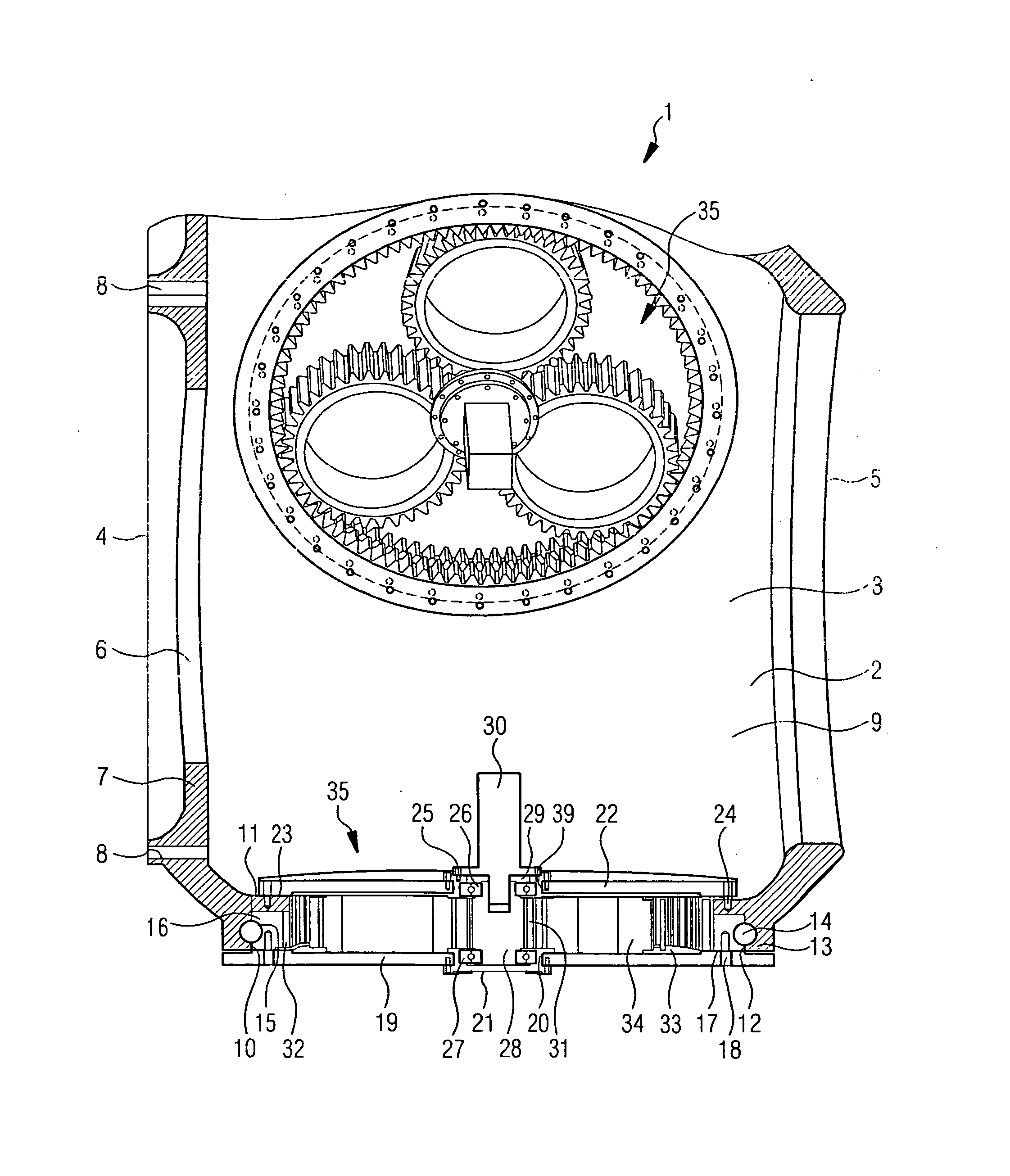 Hub of a wind turbine