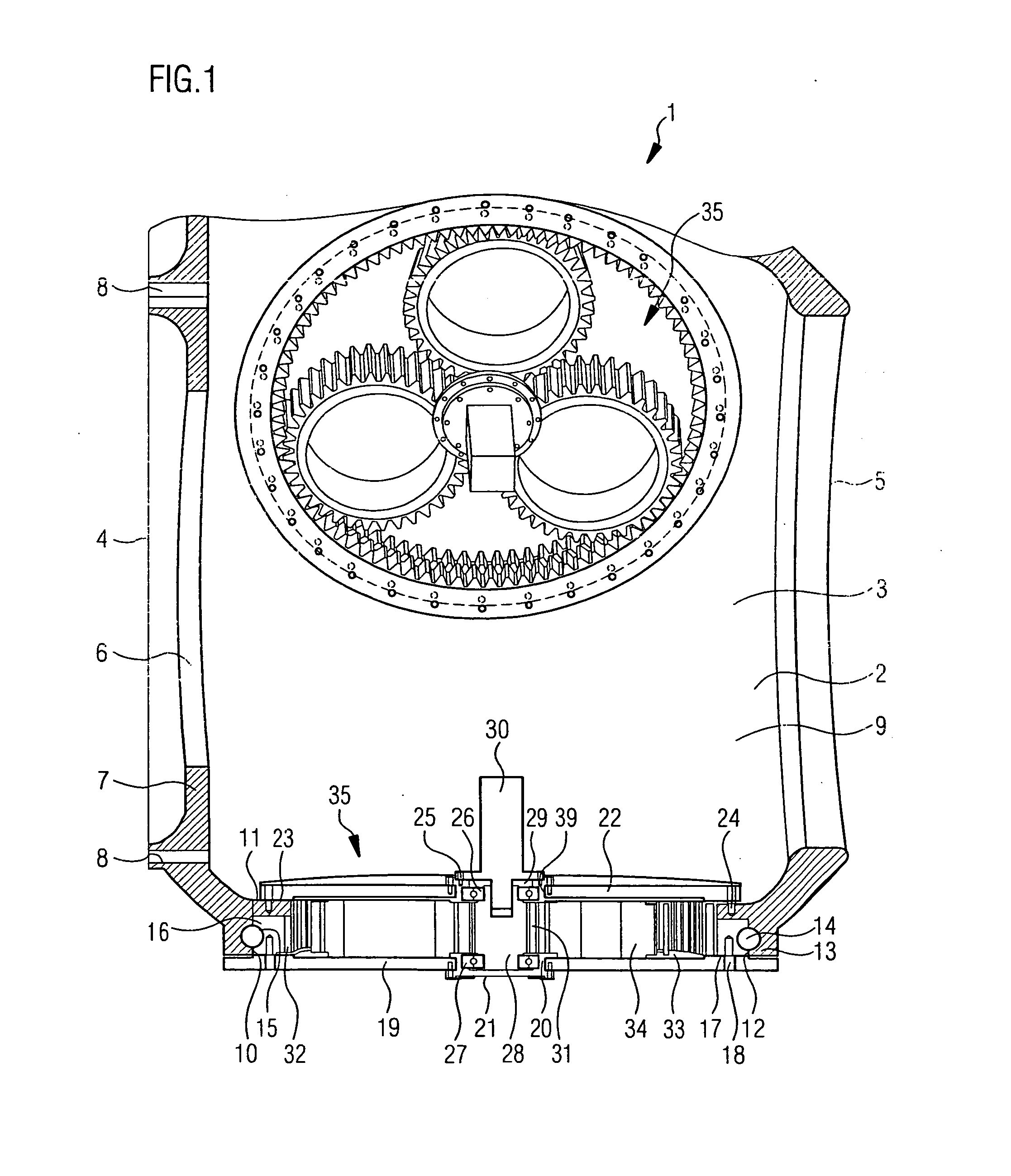 Hub of a wind turbine