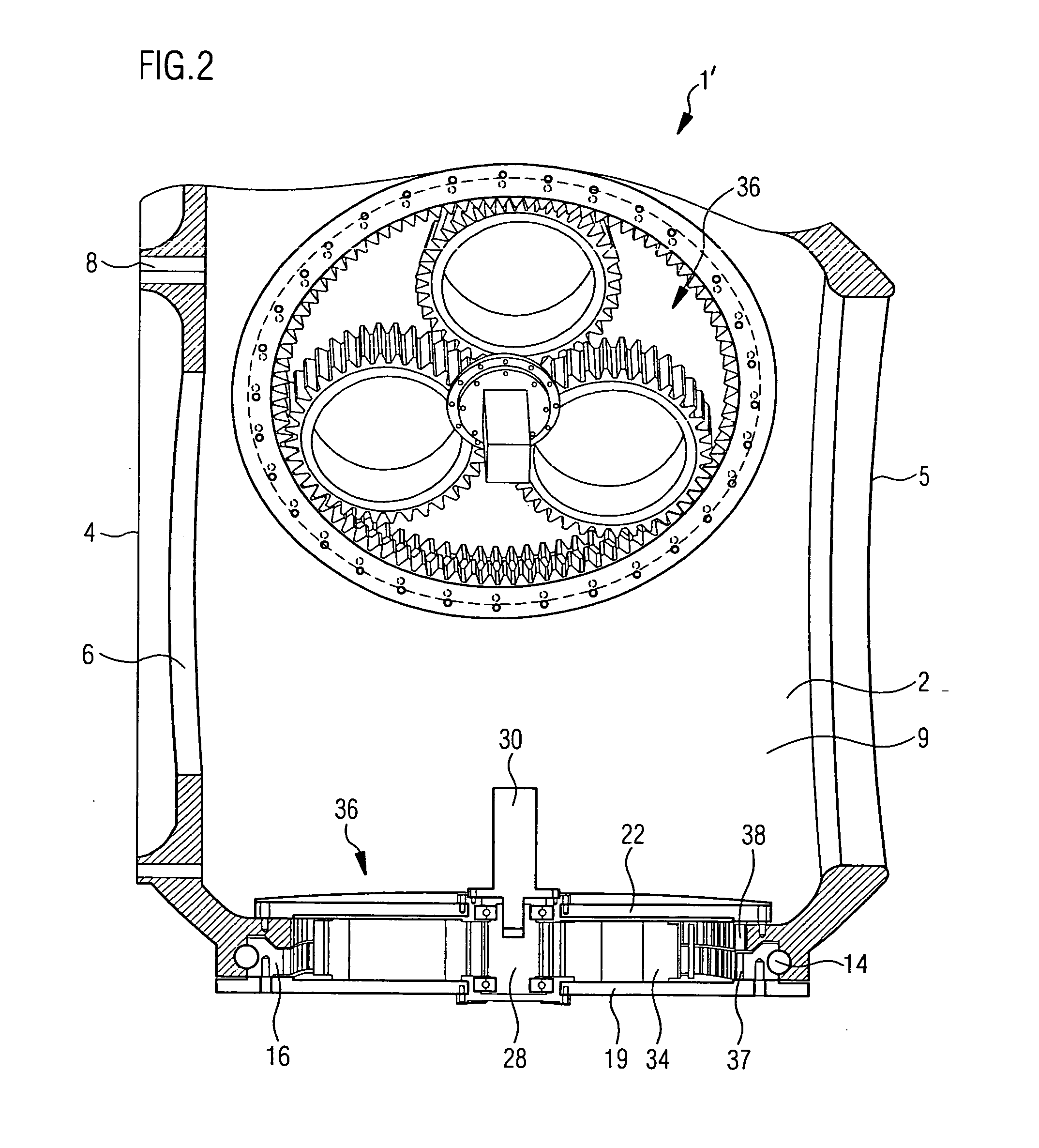 Hub of a wind turbine