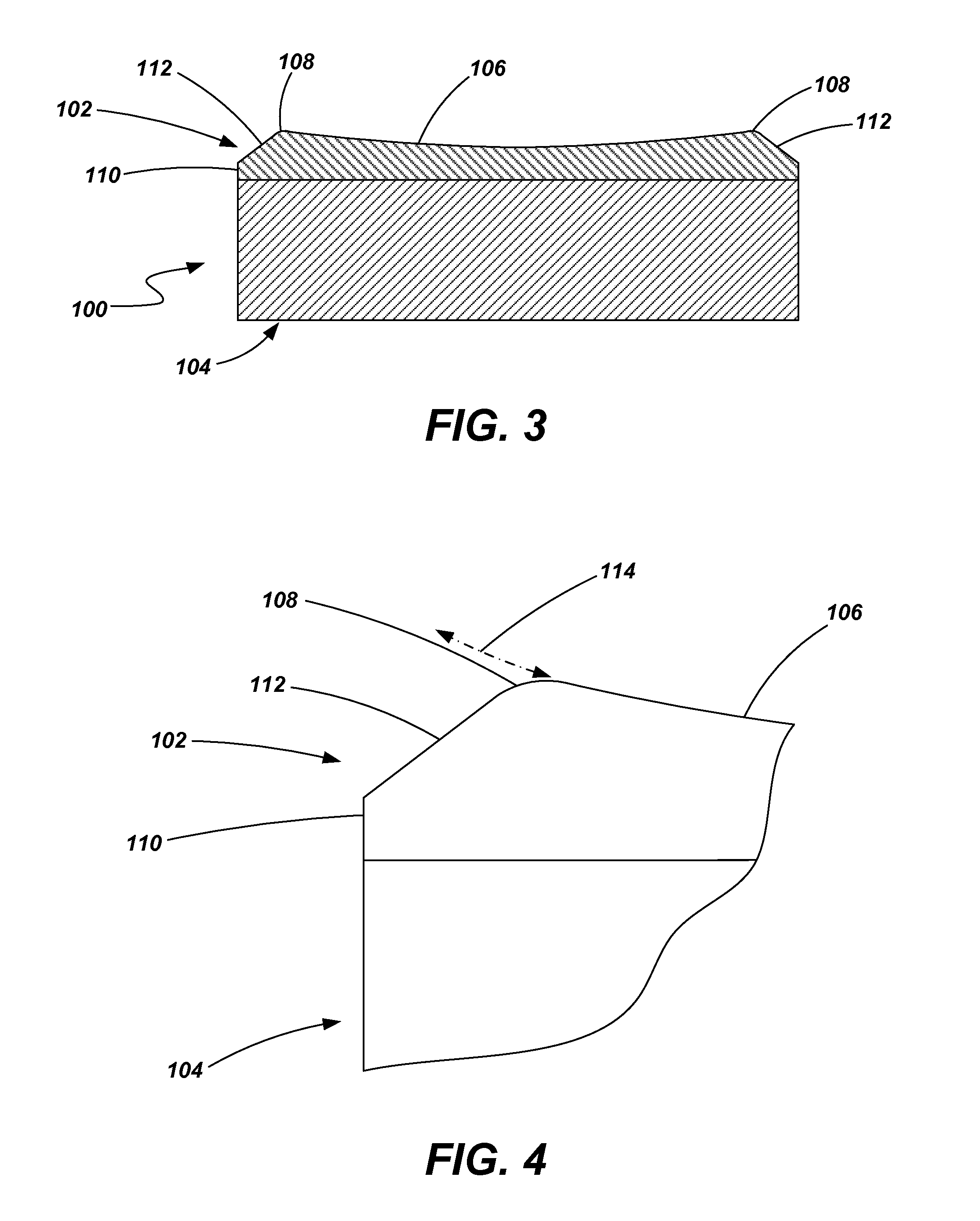 Bearing elements, bearing assemblies and related methods