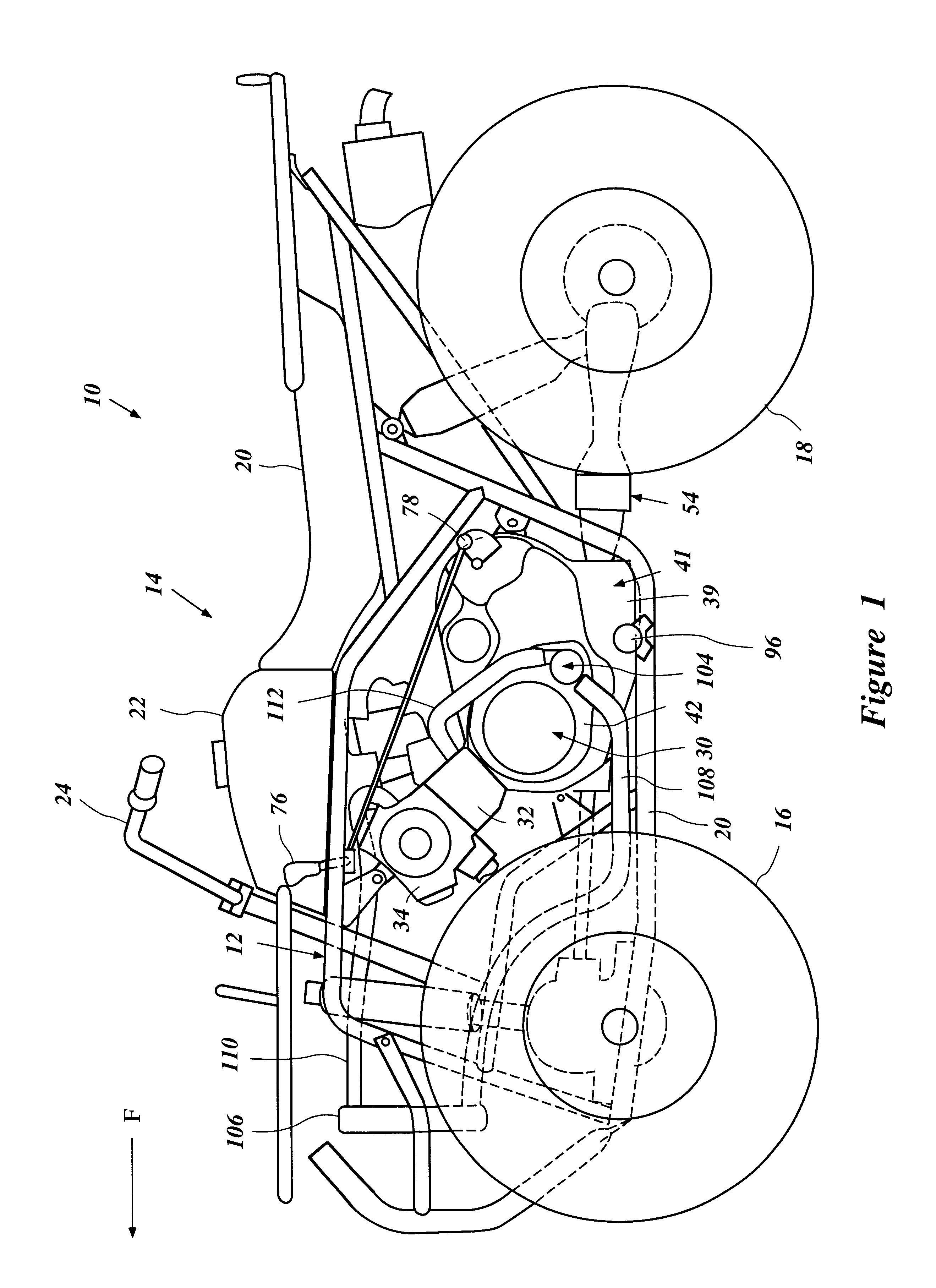 Cooling arrangement for all terrain vehicle