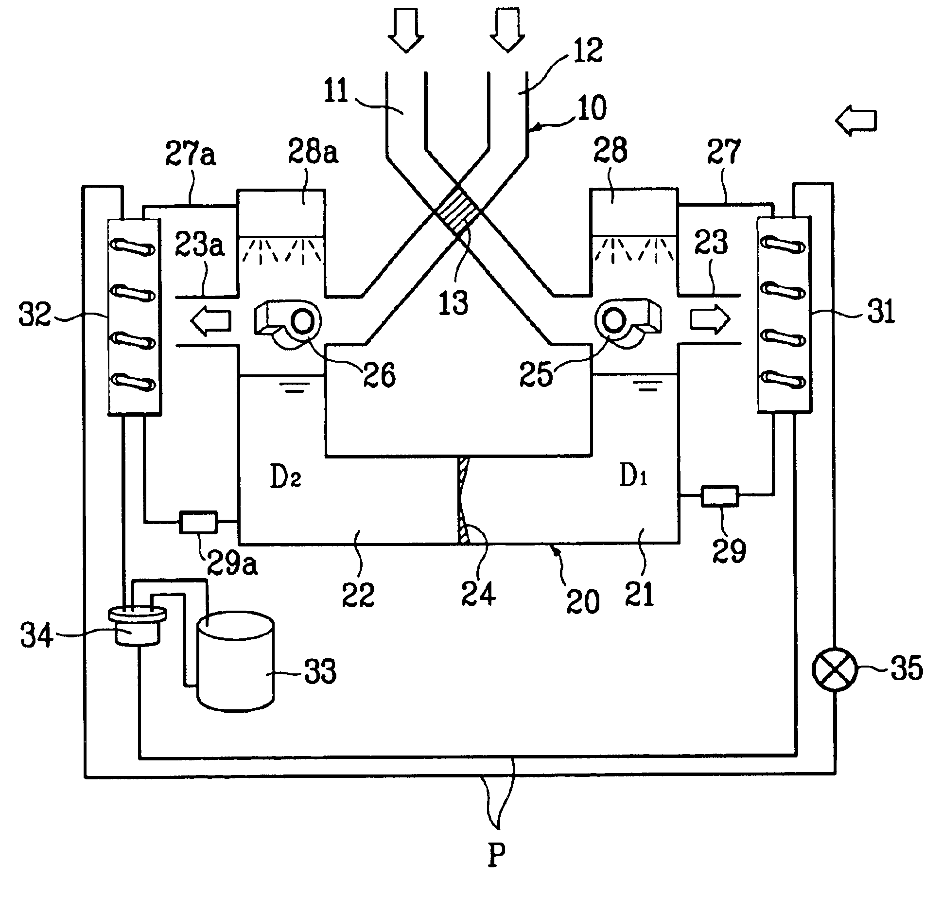 Cooling/heating system of air conditioner