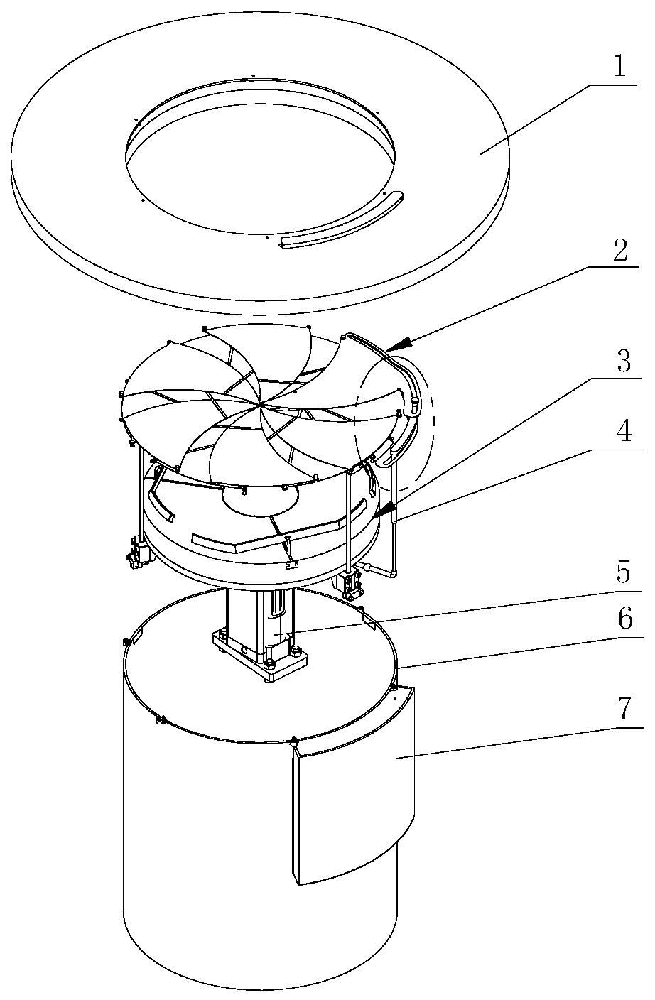 Double-layer blade translation unscrewing type small unmanned aerial vehicle parking cabin