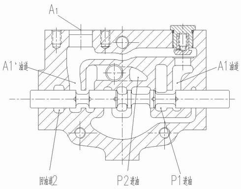 Lift converging multiway valve