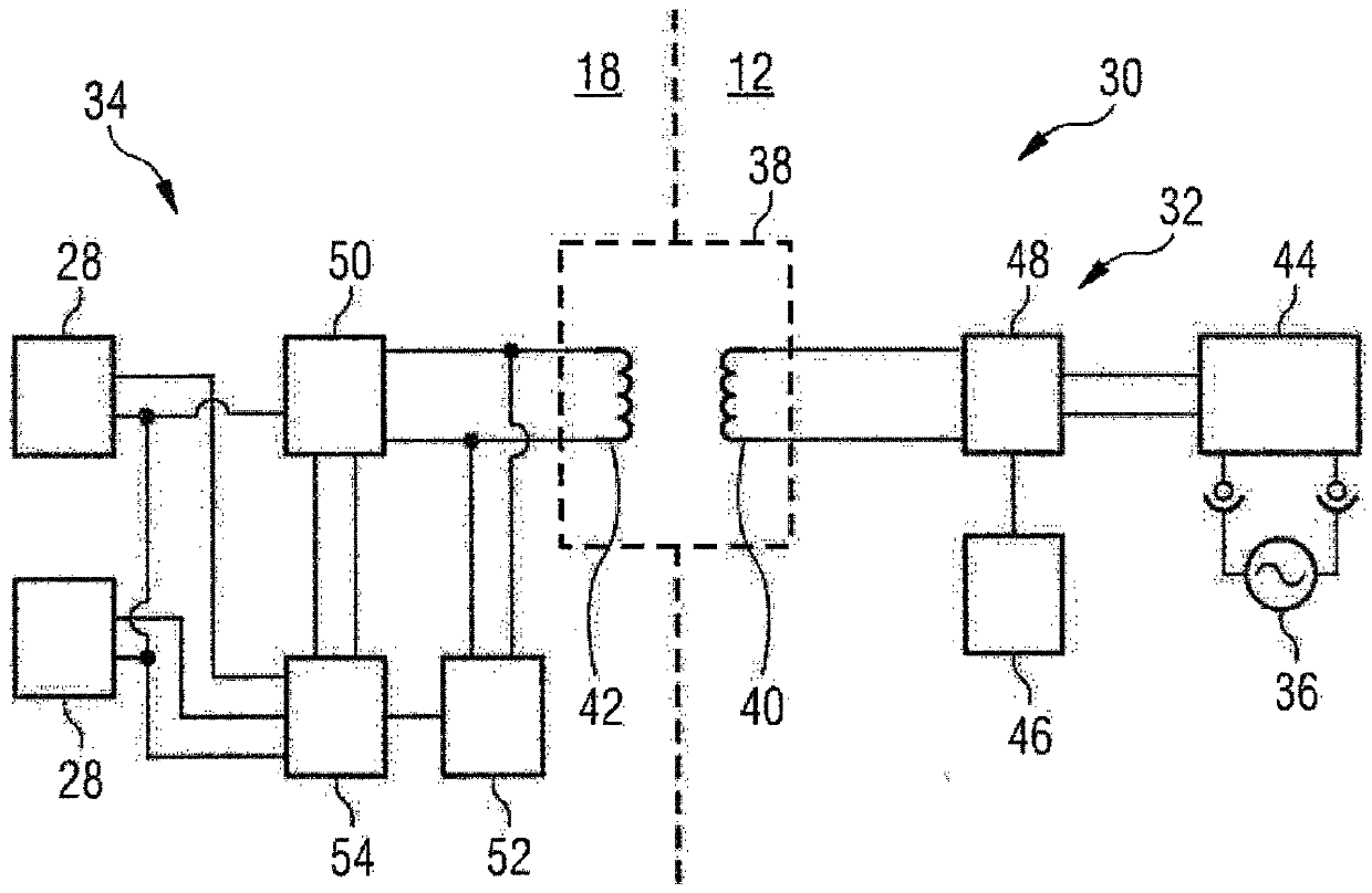 Electric household appliance for inductively transmitting energy to appliance door