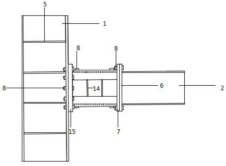 Buckling-restrained steel frame beam column connecting structure