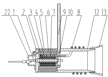 Pre-heating warmer of diesel engine exhaust aftertreatment device and warming method