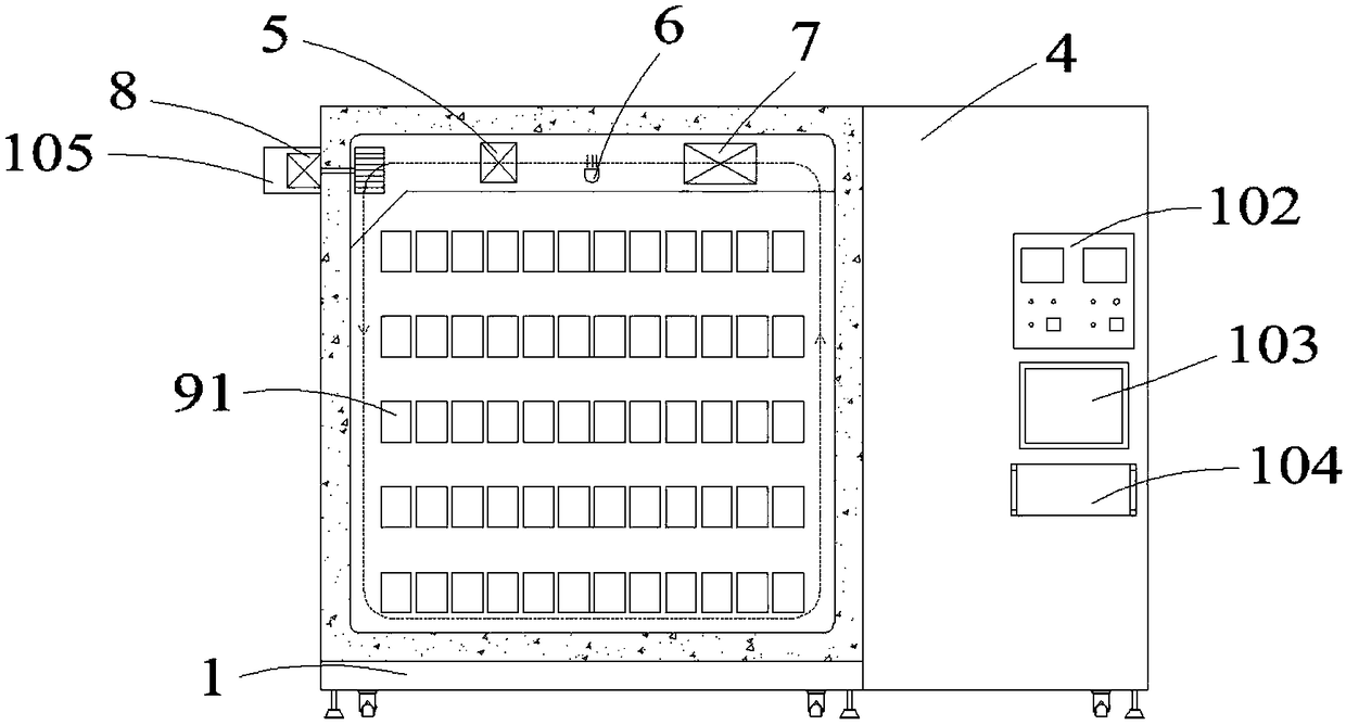 Ageing oven and ageing method