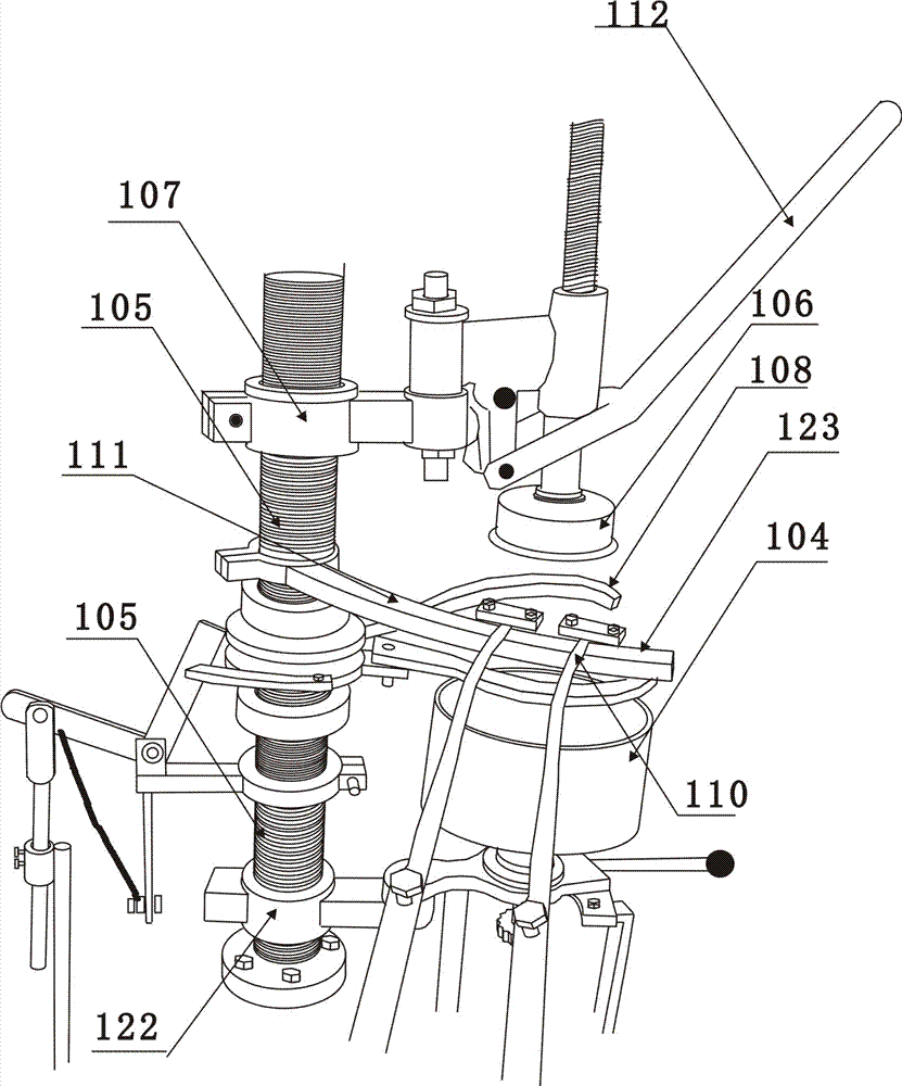 Glass pickle jar shaping mechanism