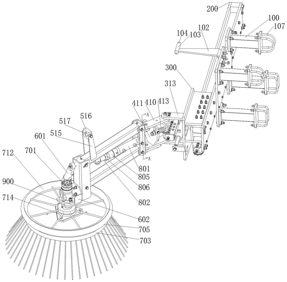 High-speed sweeper pre-cleaning device