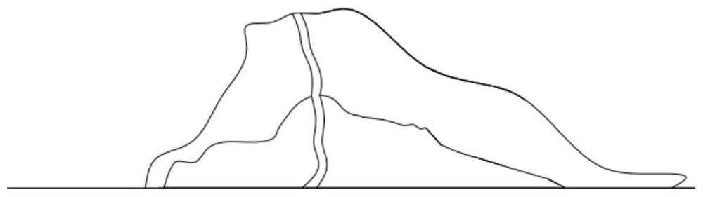 A kind of upward slurry column method grouting and top filling method