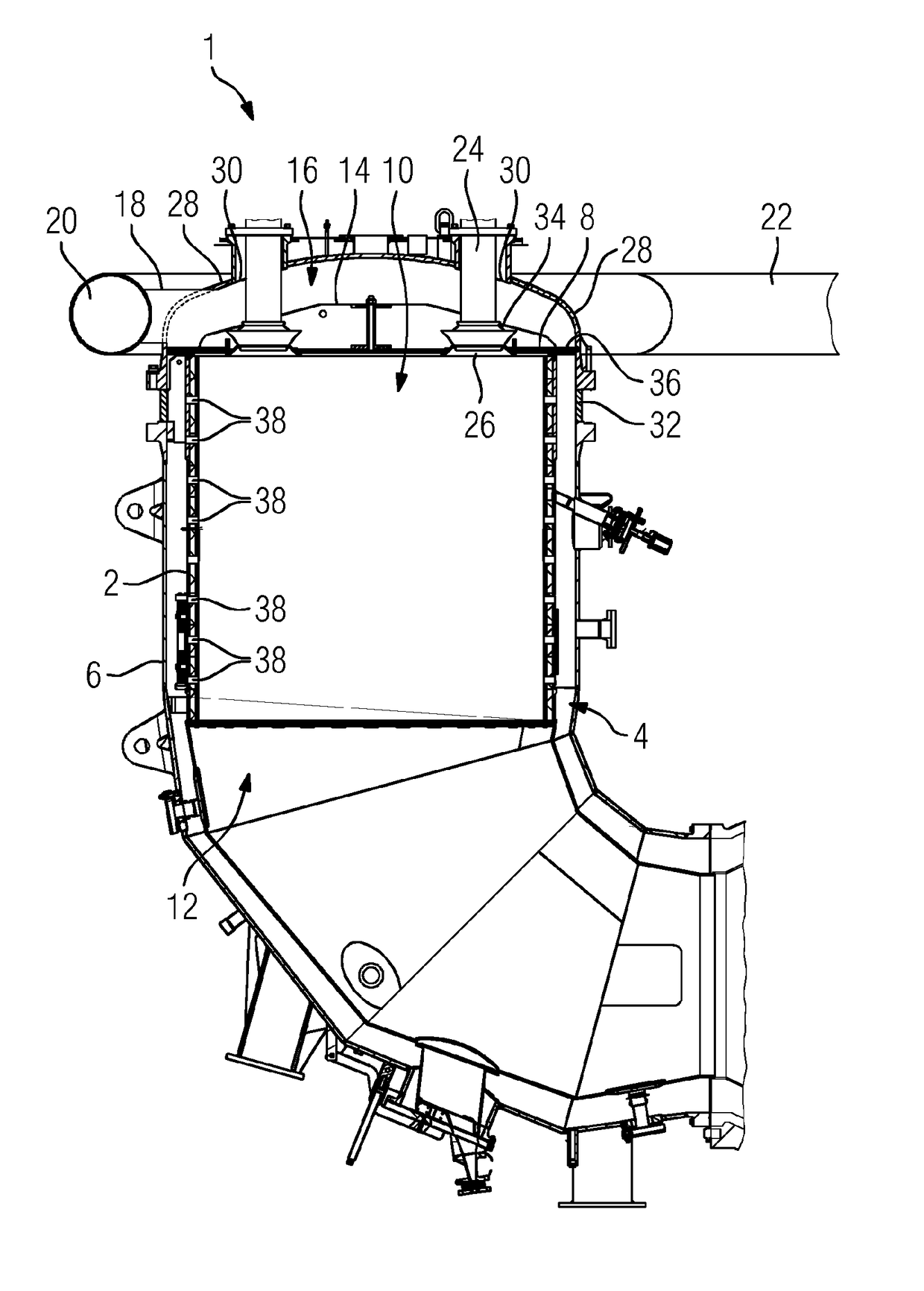 Silo combustion chamber for a gas turbine