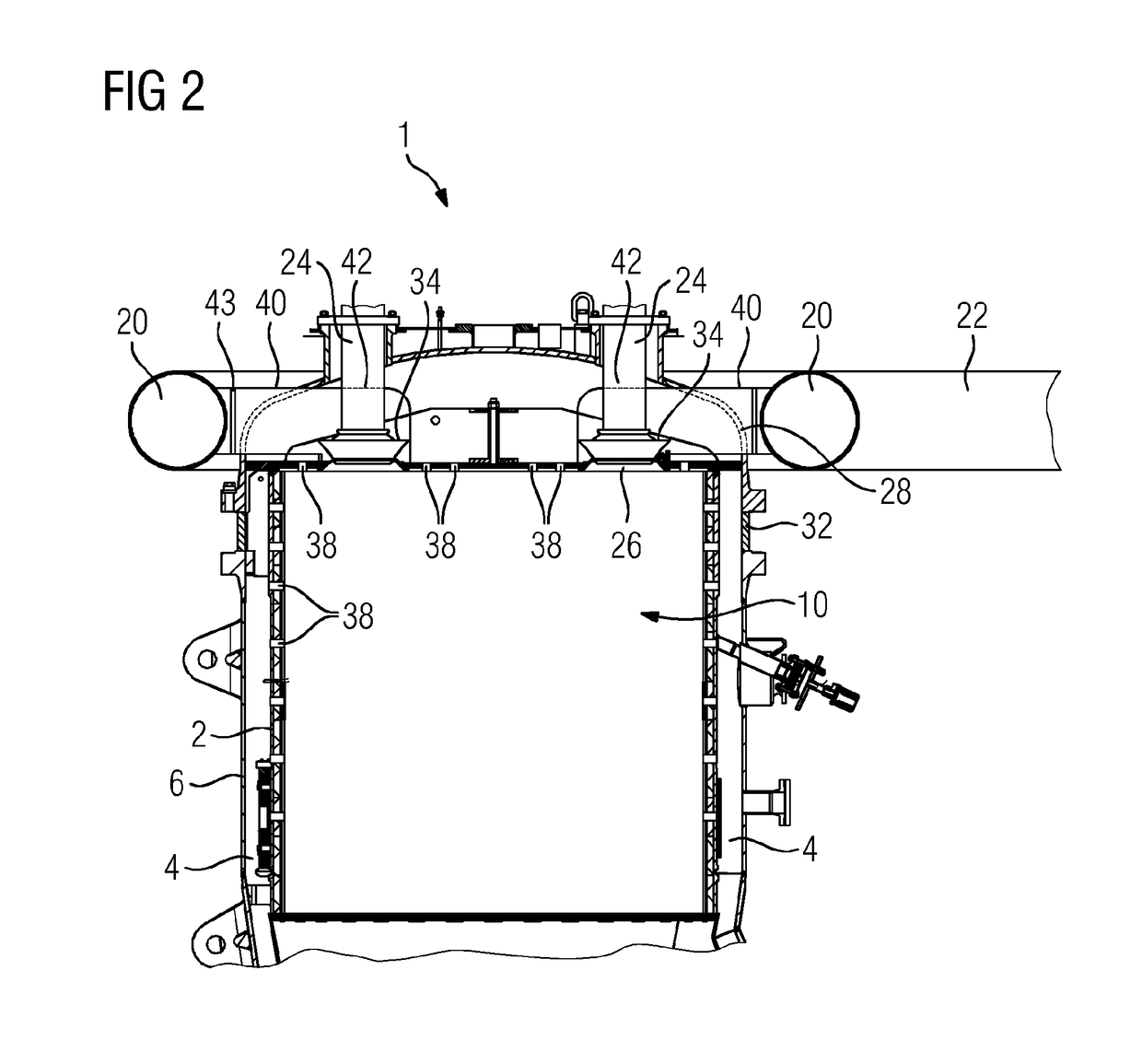 Silo combustion chamber for a gas turbine