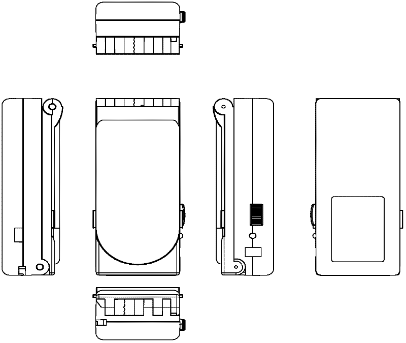 Light emitting diode (LED) folded charging lamp and control circuit thereof