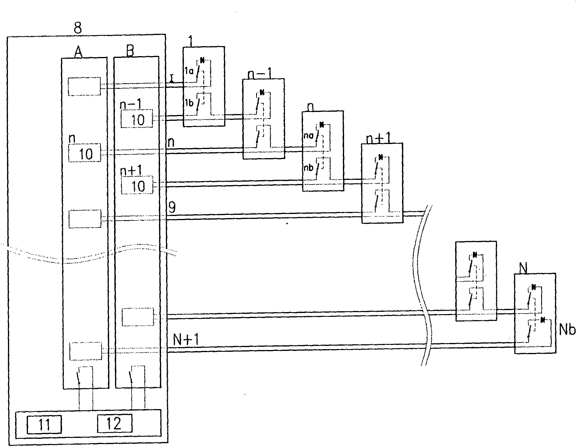 Surveillance device for cable transport apparatus and surveillance method